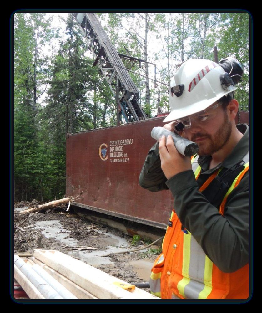 Geologist at the McKenzie drill site